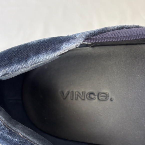 Vince Blue Velvet Slip-On platform Sneakers - Picture 2 of 15
